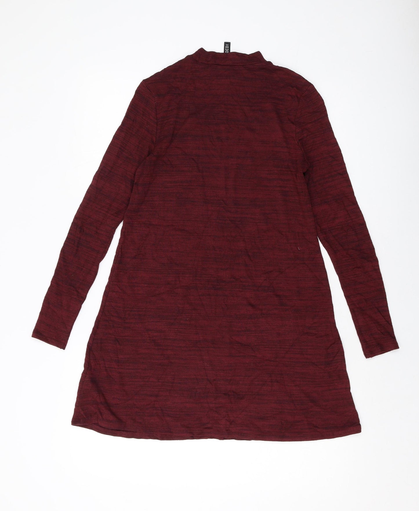 H&M Womens Red Viscose A-Line Size 8 Mock Neck Pullover