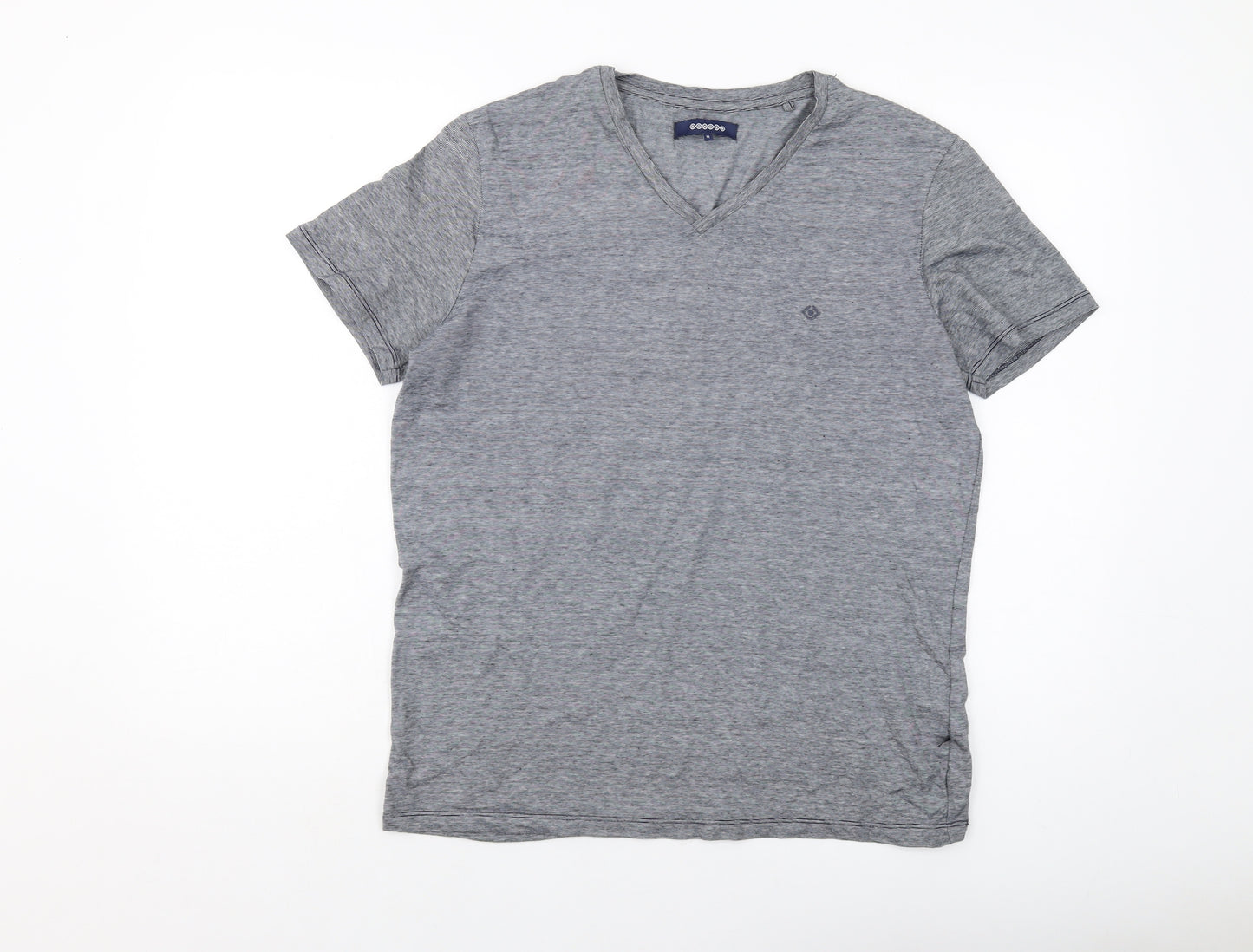 Bonobo Mens Grey Cotton T-Shirt Size M V-Neck