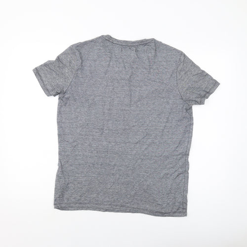 Bonobo Mens Grey Cotton T-Shirt Size M V-Neck