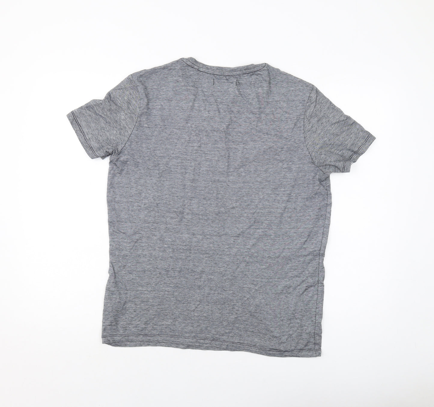 Bonobo Mens Grey Cotton T-Shirt Size M V-Neck