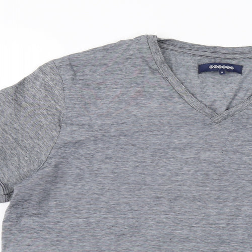 Bonobo Mens Grey Cotton T-Shirt Size M V-Neck