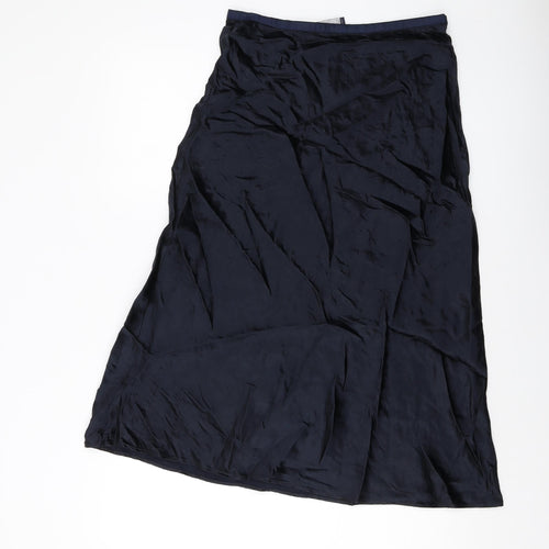 Marks and Spencer Womens Blue Acetate A-Line Skirt Size 10