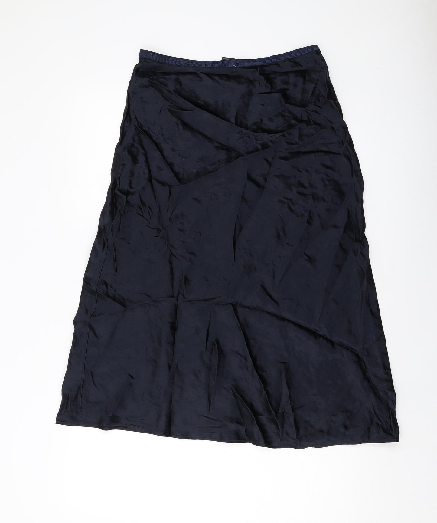 Marks and Spencer Womens Blue Acetate A-Line Skirt Size 10