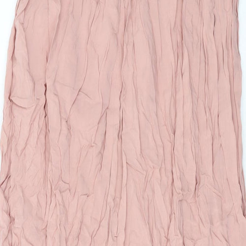 New Look Womens Pink Viscose A-Line Skirt Size 12