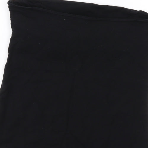 H&M Womens Black Cotton Basic Tank Size M Square Neck