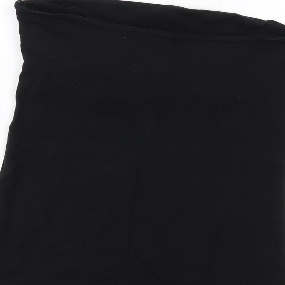 H&M Womens Black Cotton Basic Tank Size M Square Neck