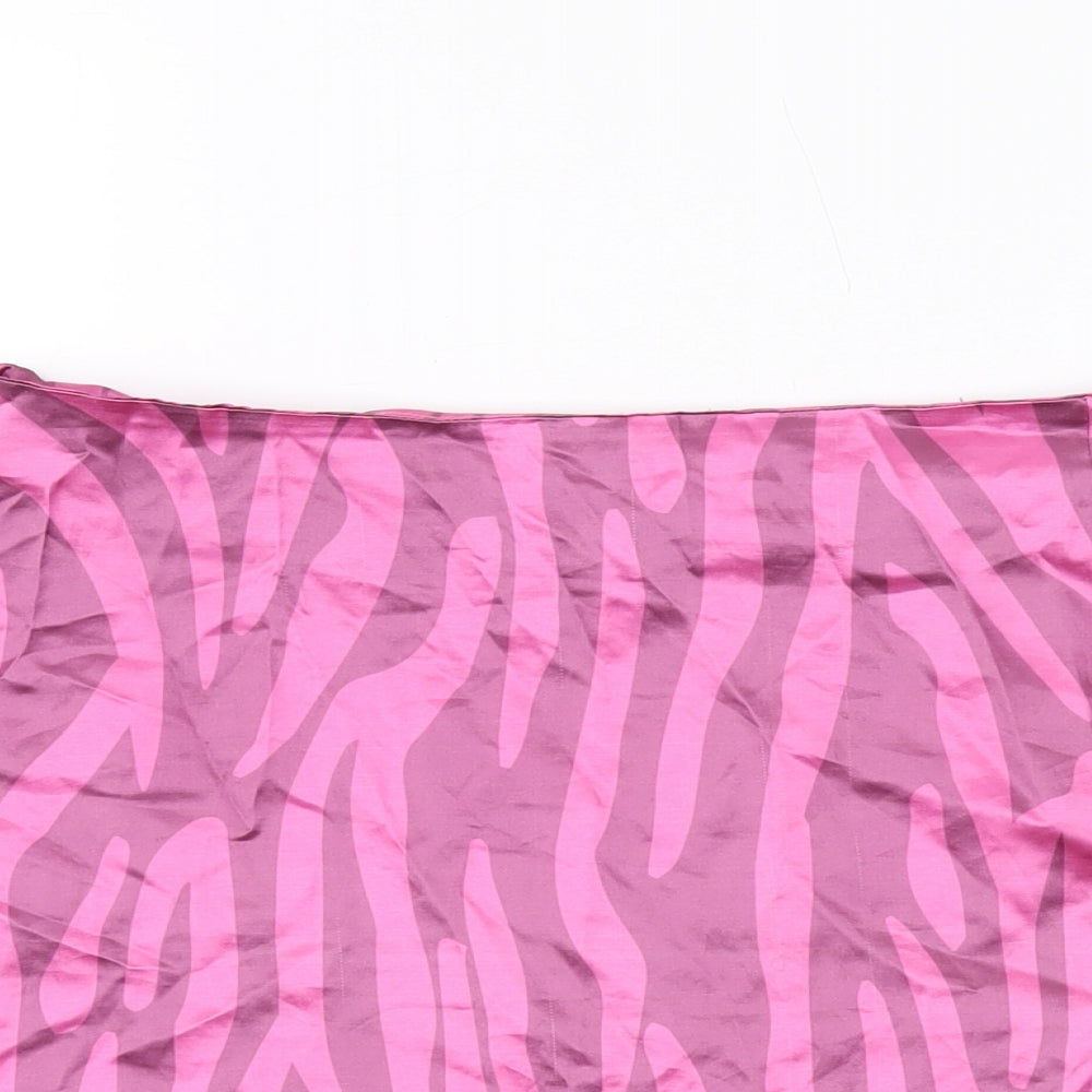 Another Reason Womens Pink Animal Print Polyester Mini Skirt Size 10 Zip