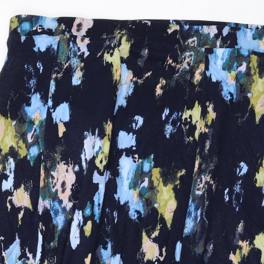 Eastex Womens Blue Geometric Viscose A-Line Skirt Size 18