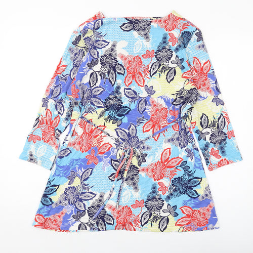 Per Una Womens Multicoloured Floral Viscose Basic Blouse Size 14 V-Neck