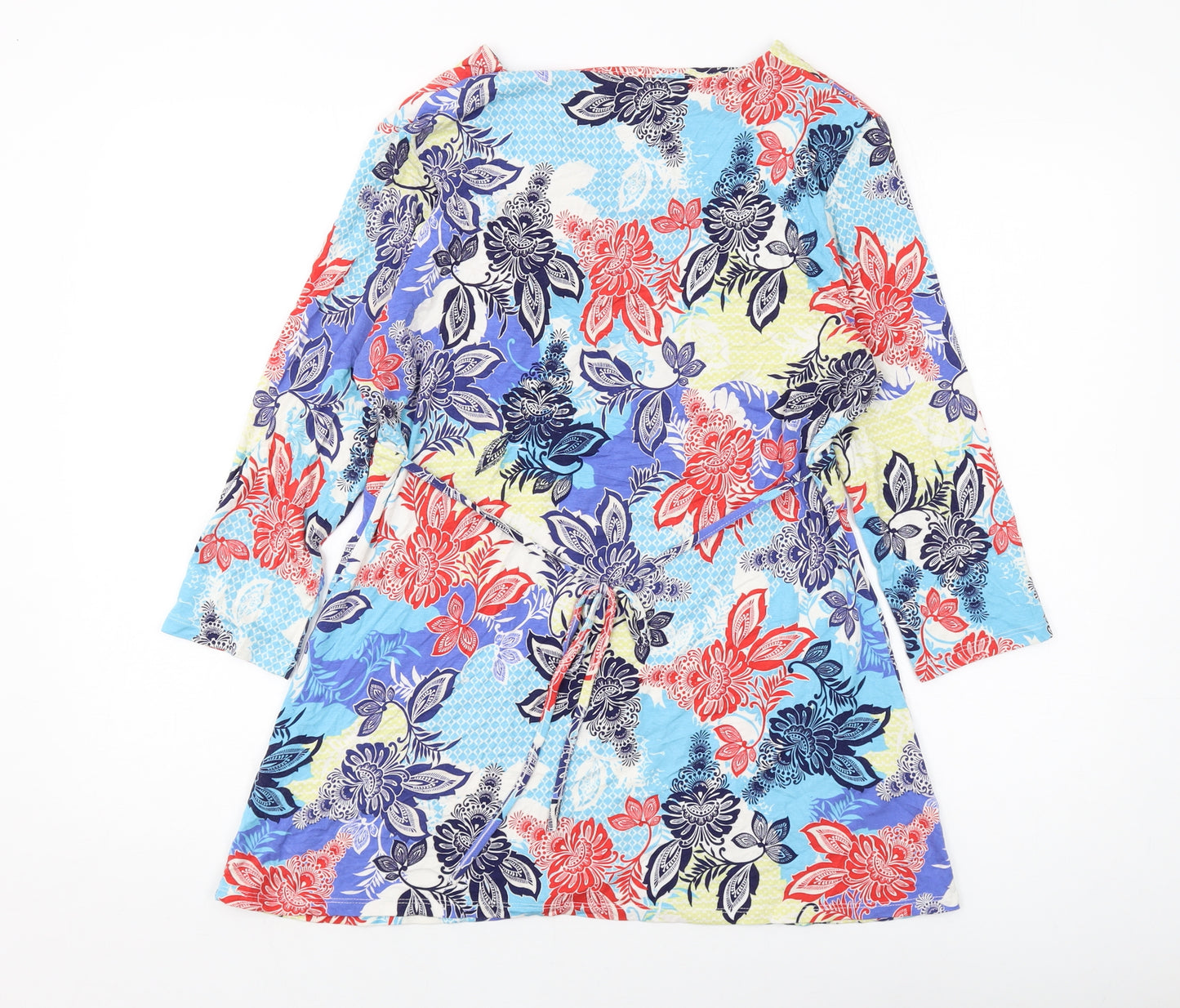 Per Una Womens Multicoloured Floral Viscose Basic Blouse Size 14 V-Neck