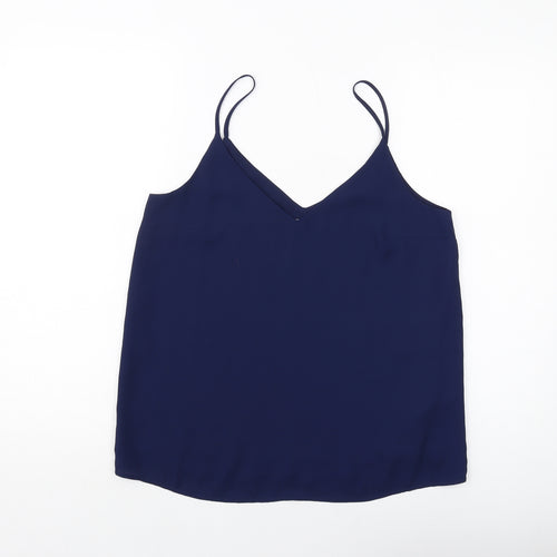 Oasis Womens Blue Polyester Camisole Tank Size 12 V-Neck