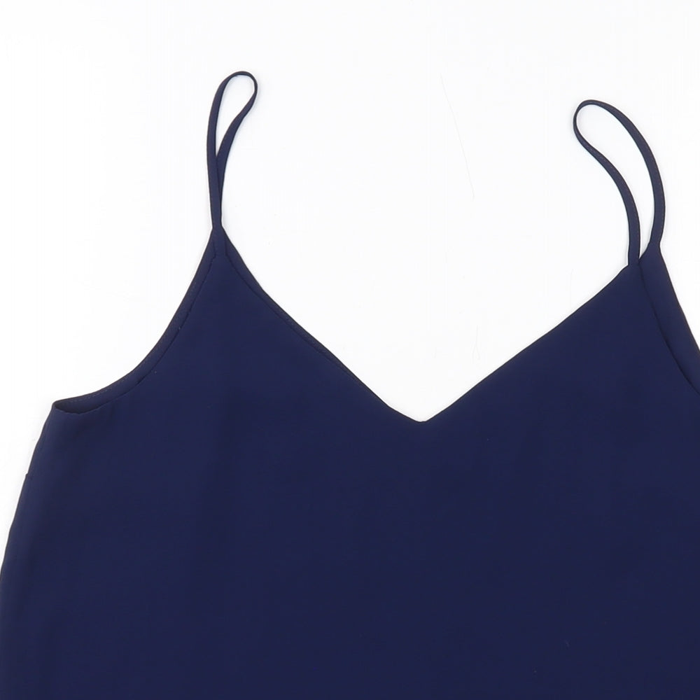 Oasis Womens Blue Polyester Camisole Tank Size 12 V-Neck