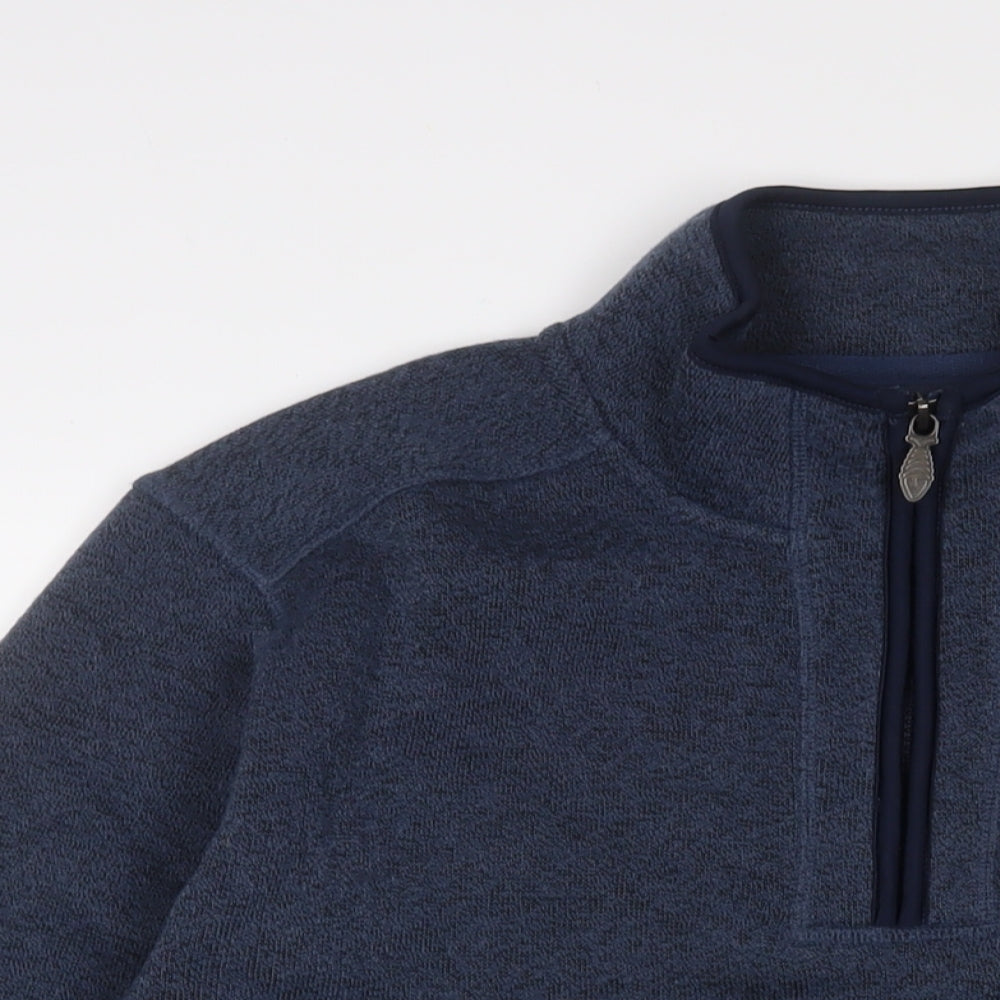 Weird Fish Mens Blue Polyester Pullover Sweatshirt Size XL - Embroidered, Logo