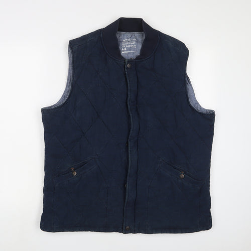 Gap Mens Blue Gilet Jacket Size L Zip