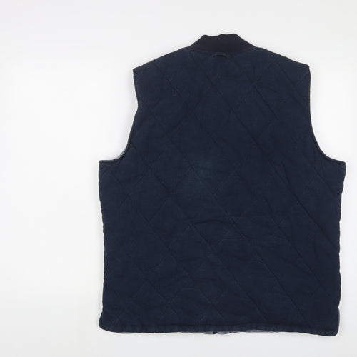 Gap Mens Blue Gilet Jacket Size L Zip