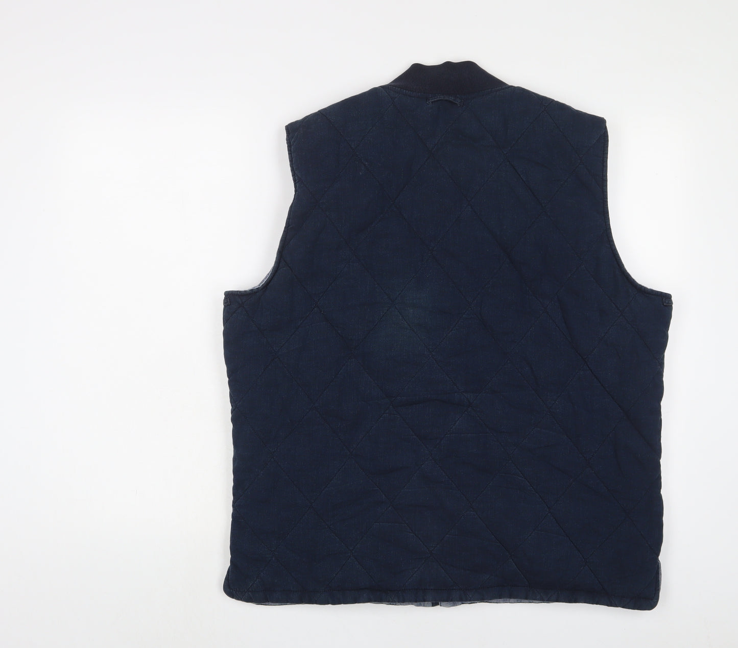 Gap Mens Blue Gilet Jacket Size L Zip