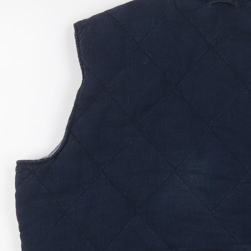 Gap Mens Blue Gilet Jacket Size L Zip