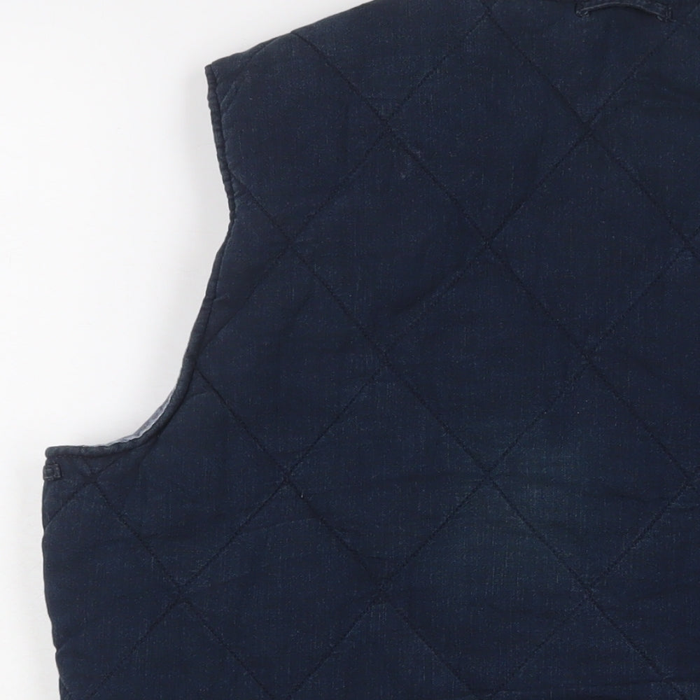 Gap Mens Blue Gilet Jacket Size L Zip