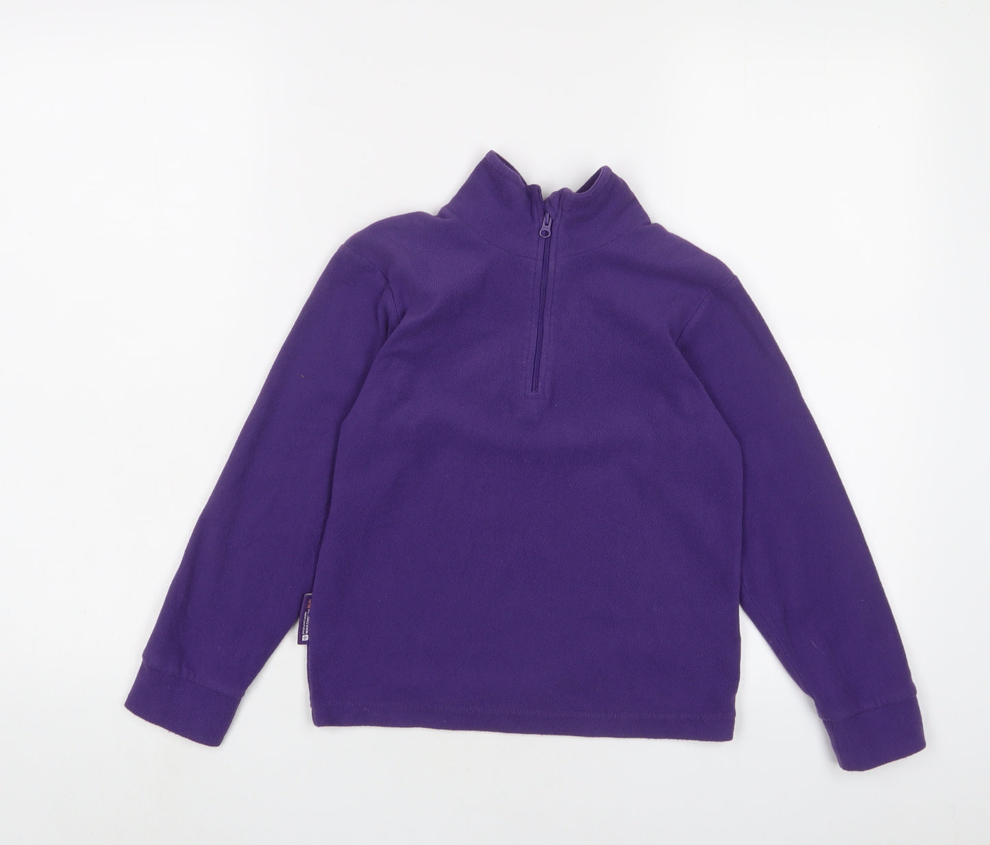 Mountain Warehouse Girls Purple Polyester Pullover Sweatshirt Size 7-8 Years Zip