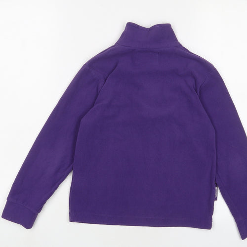 Mountain Warehouse Girls Purple Polyester Pullover Sweatshirt Size 7-8 Years Zip