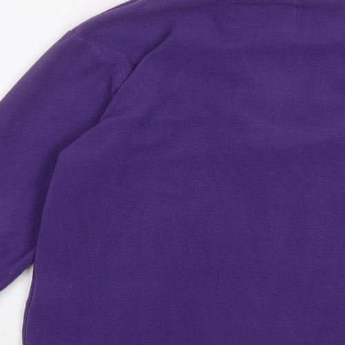 Mountain Warehouse Girls Purple Polyester Pullover Sweatshirt Size 7-8 Years Zip