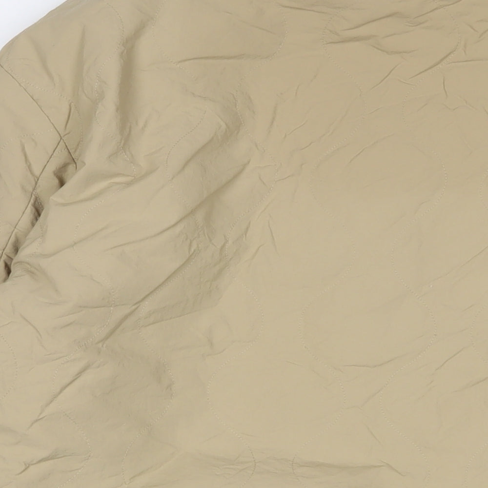 Uniqlo Womens Beige Quilted Jacket Size M Snap