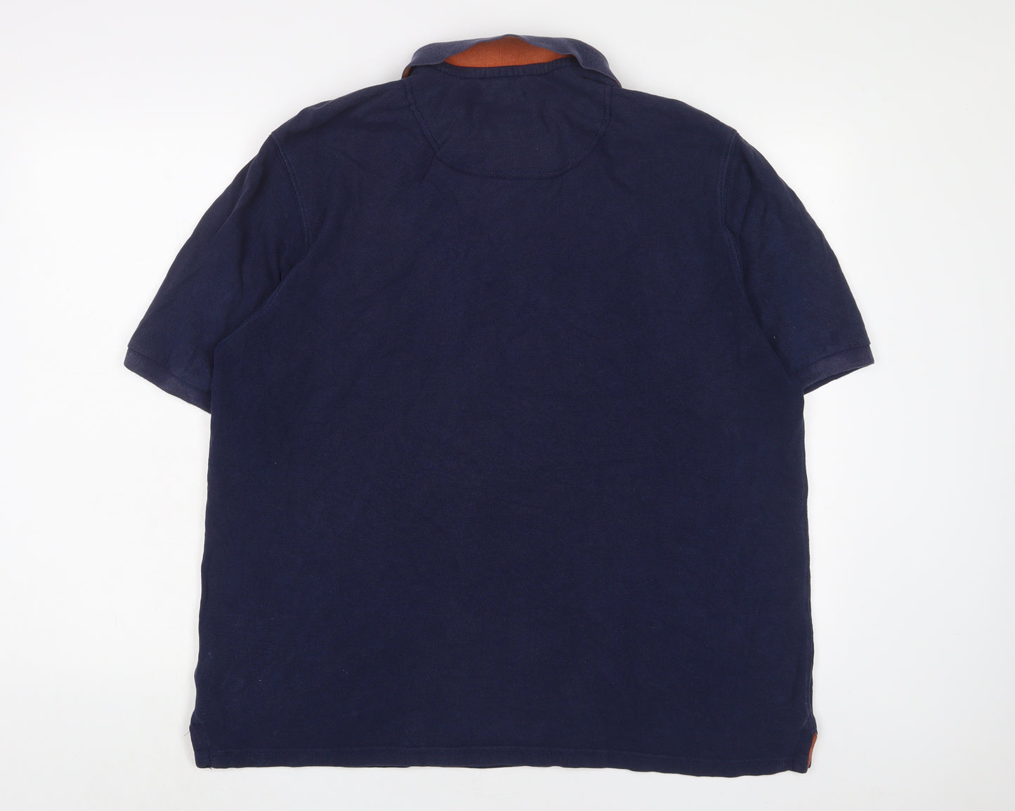 Joules Mens Blue Cotton Polo Size XL Collared Button