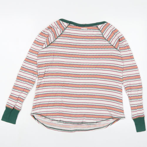 Victoria's Secret Womens Multicoloured Fair Isle Cotton Basic T-Shirt Size M Scoop Neck
