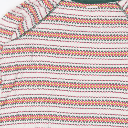 Victoria's Secret Womens Multicoloured Fair Isle Cotton Basic T-Shirt Size M Scoop Neck