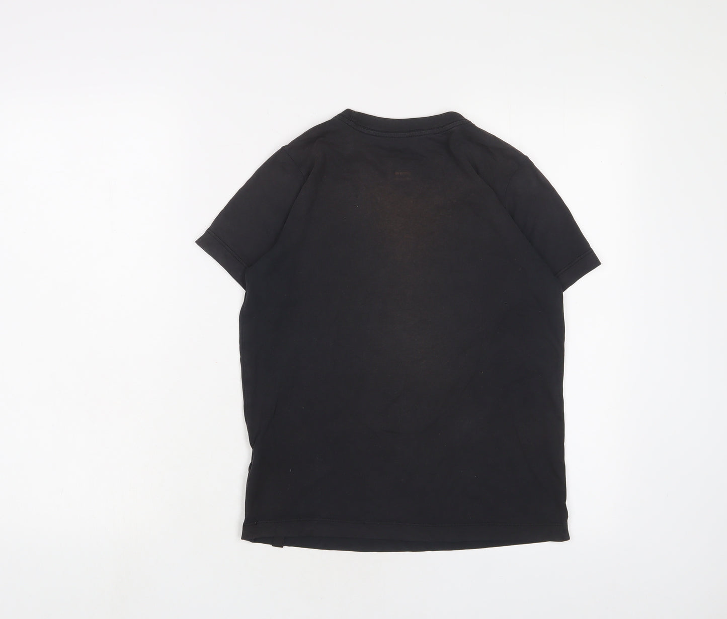 NEXT Boys Black Cotton Basic T-Shirt Size 10-11 Years Crew Neck Pullover