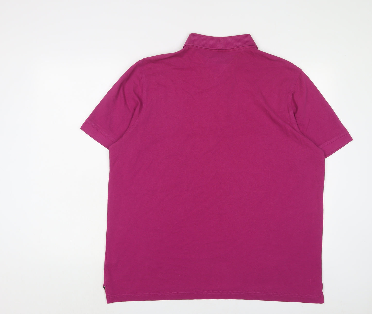 Wolsey Mens Purple Cotton Polo Size XL Collared Button - Logo, Embroidered