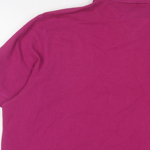 Wolsey Mens Purple Cotton Polo Size XL Collared Button - Logo, Embroidered