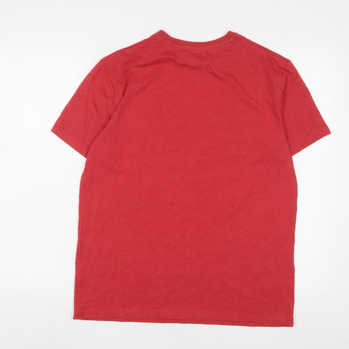 Disney Mens Red Cotton T-Shirt Size M Crew Neck - 'its the season to be grumpy