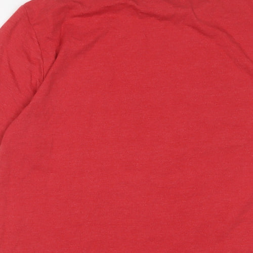 Disney Mens Red Cotton T-Shirt Size M Crew Neck - 'its the season to be grumpy