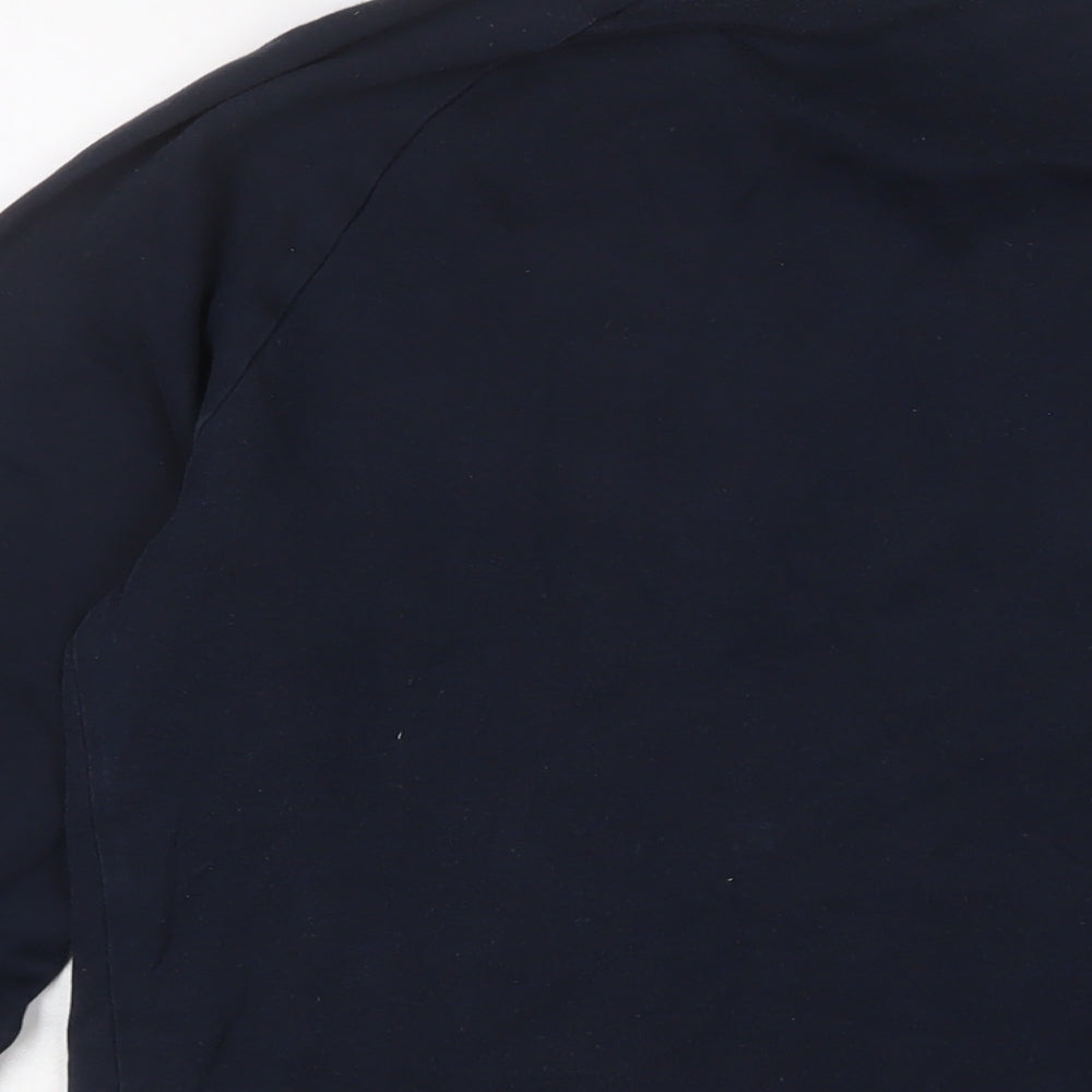 HUGO BOSS Mens Blue Cotton Pullover Sweatshirt Size M - Logo, Embroidered