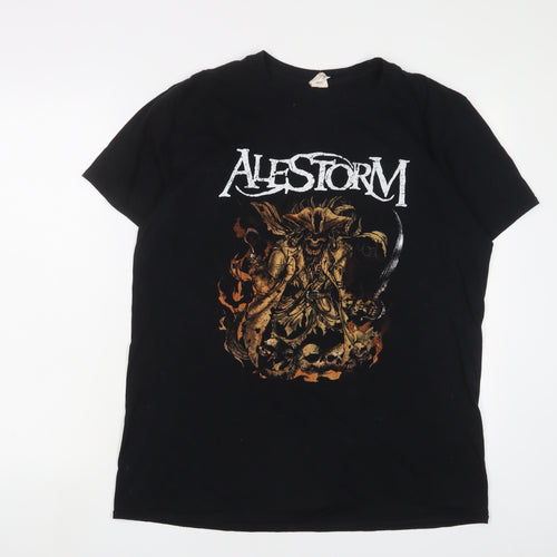Alestorm Mens Black Cotton T-Shirt Size L Crew Neck