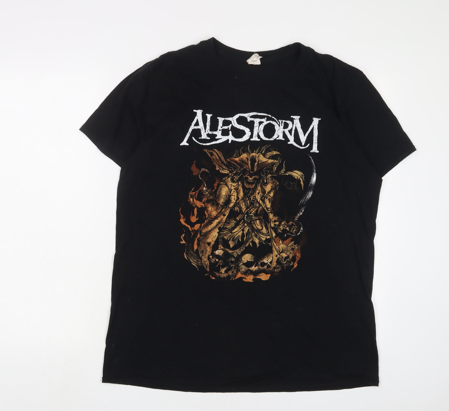 Alestorm Mens Black Cotton T-Shirt Size L Crew Neck