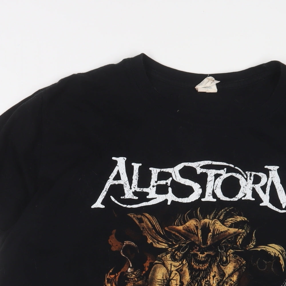 Alestorm Mens Black Cotton T-Shirt Size L Crew Neck