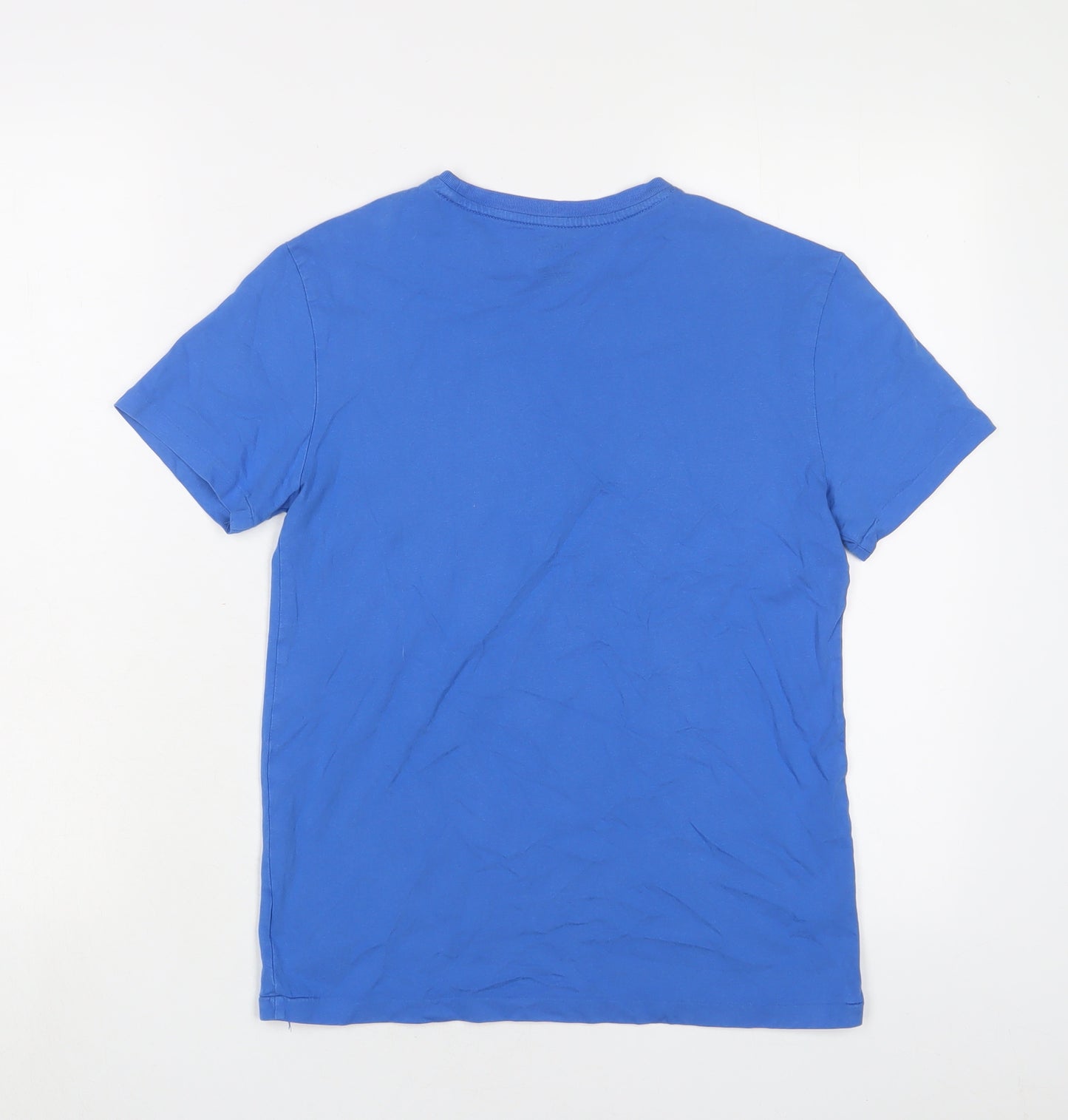 Ralph Lauren Boys Blue Cotton Basic T-Shirt Size 10 Years Crew Neck Pullover