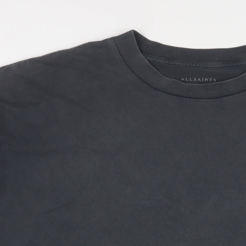AllSaints Mens Grey Cotton T-Shirt Size M Crew Neck - Pride 2023