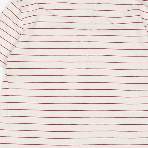 Henri Lloyd Boys White Striped Cotton Basic T-Shirt Size 14-15 Years Crew Neck Pullover