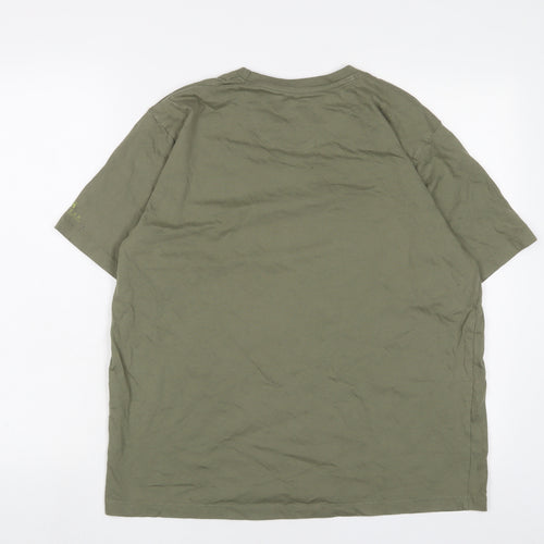 Hi Gear Mens Green Cotton T-Shirt Size L Crew Neck