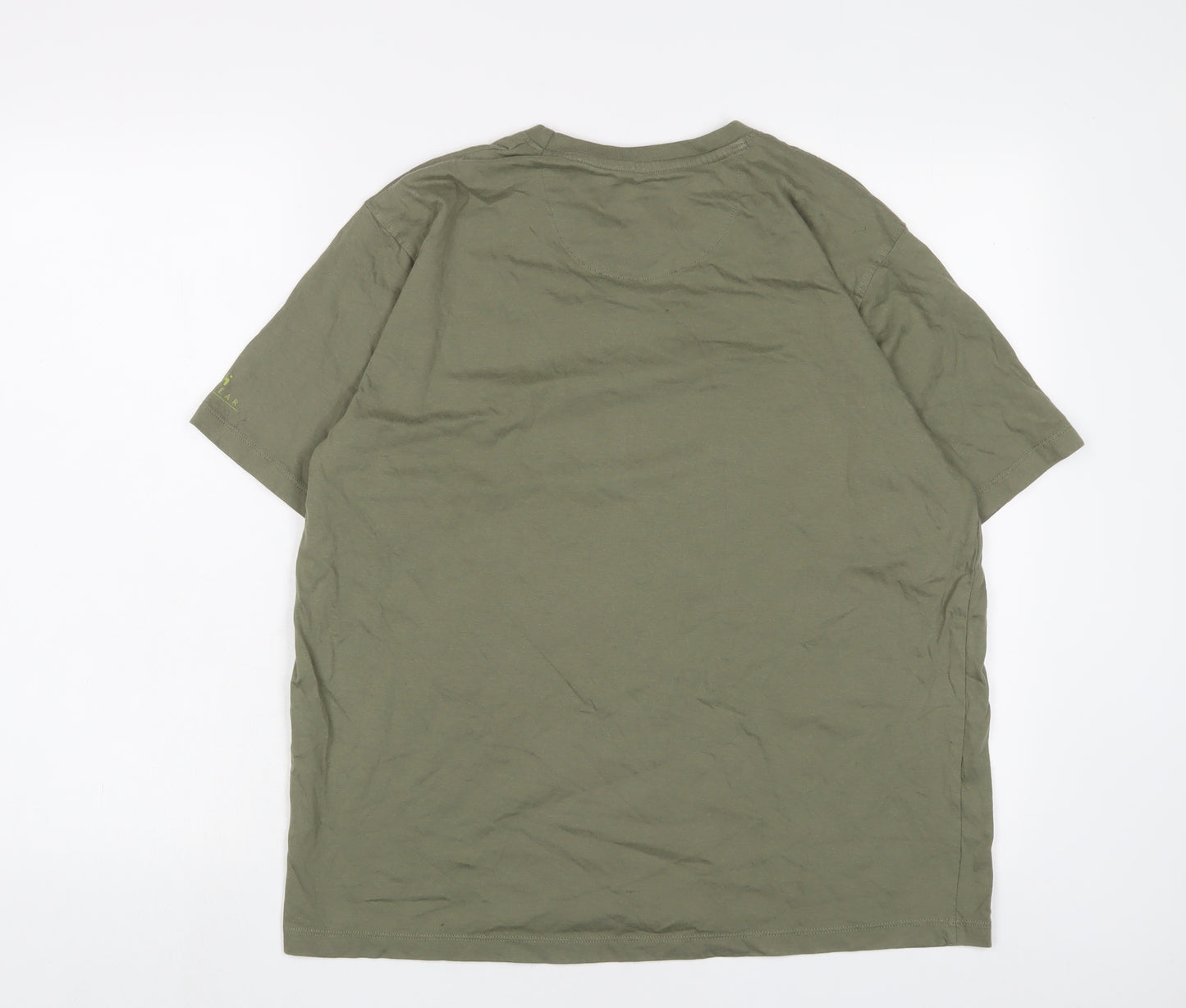 Hi Gear Mens Green Cotton T-Shirt Size L Crew Neck