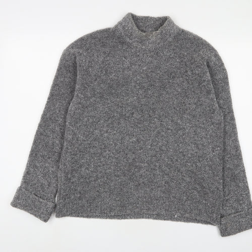 Joules Womens Grey Round Neck Acrylic Pullover Jumper Size 10