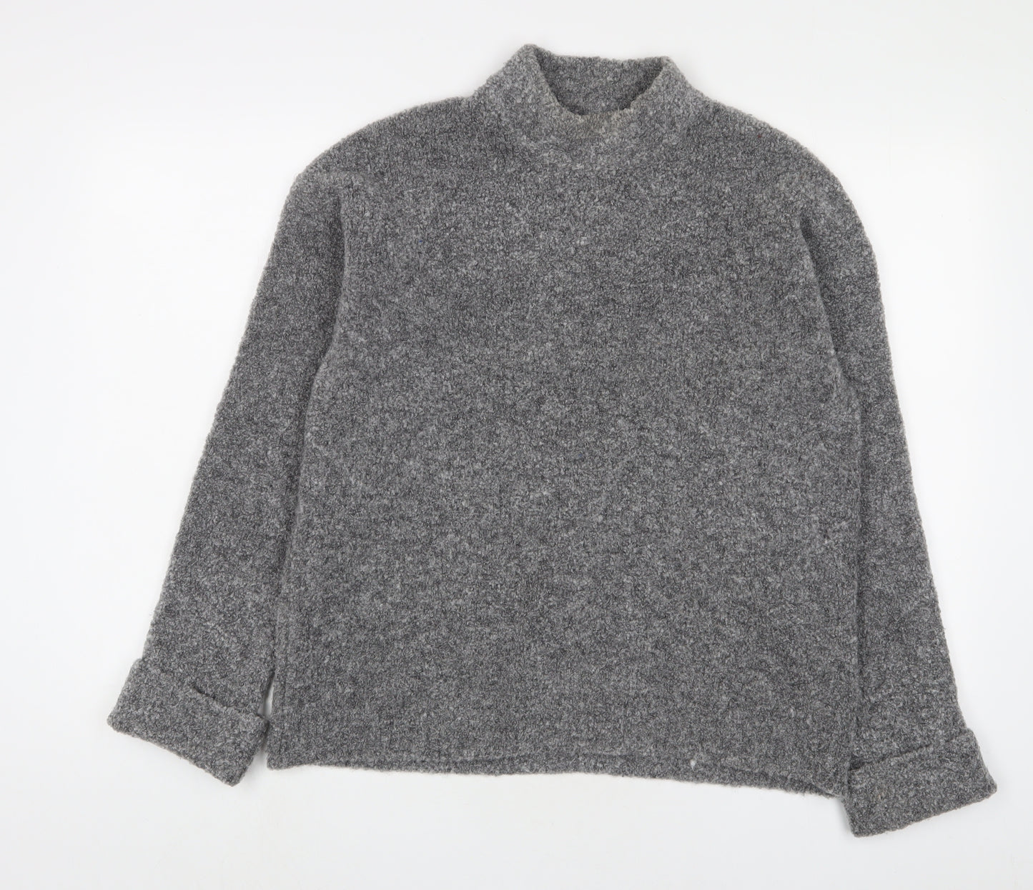 Joules Womens Grey Round Neck Acrylic Pullover Jumper Size 10