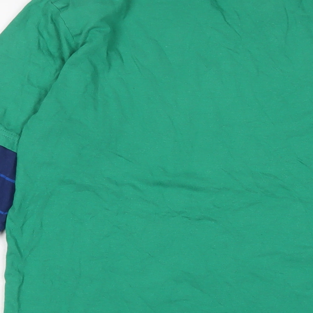 Quiksilver Boys Multicoloured Geometric Cotton Basic T-Shirt Size 16 Years Crew Neck Pullover