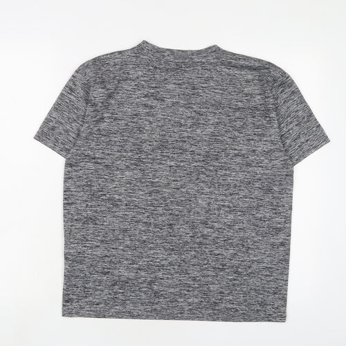 Under armour Womens Grey Polyester Basic T-Shirt Size S Crew Neck Pullover