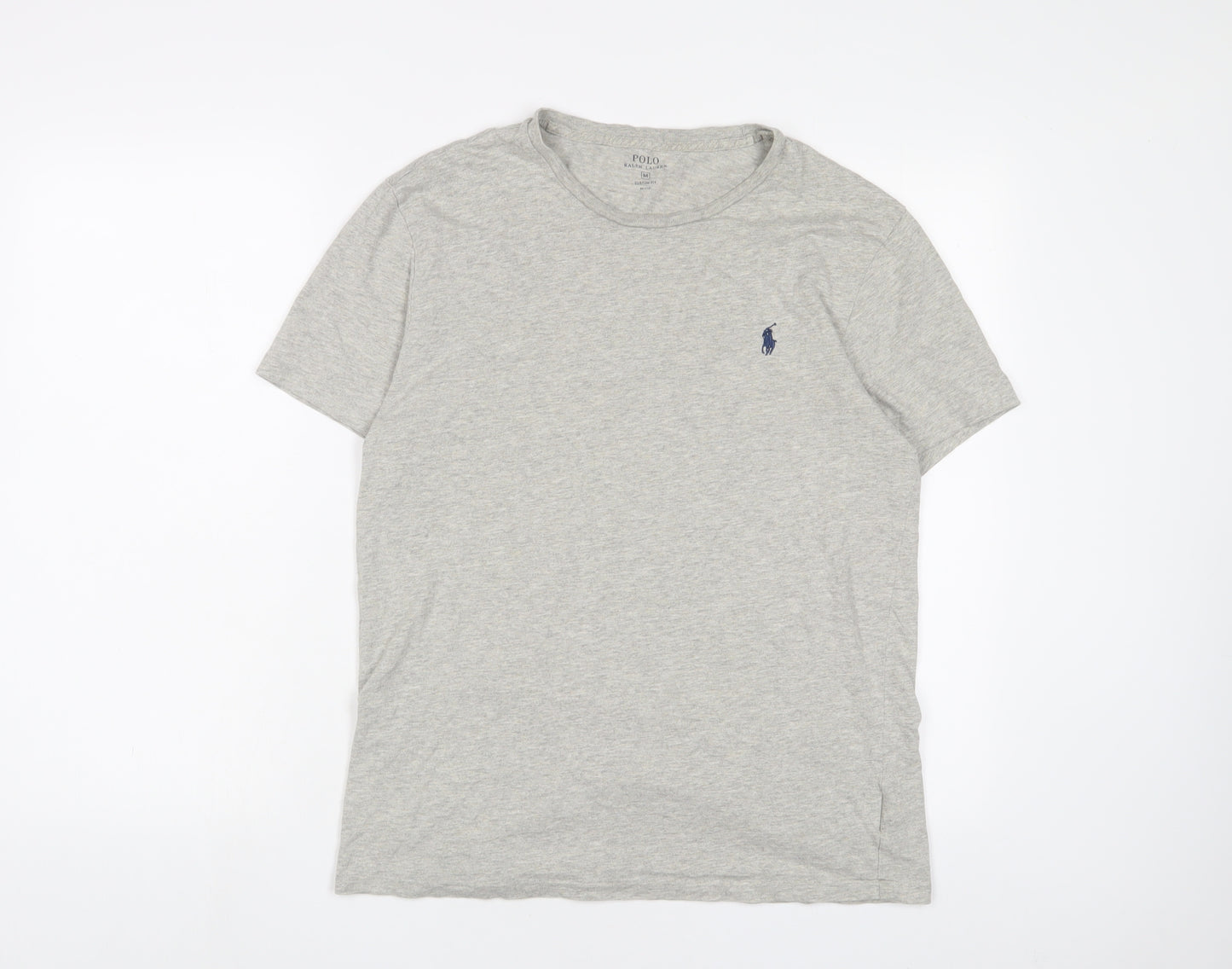 Ralph Lauren Mens Grey Cotton T-Shirt Size M Crew Neck