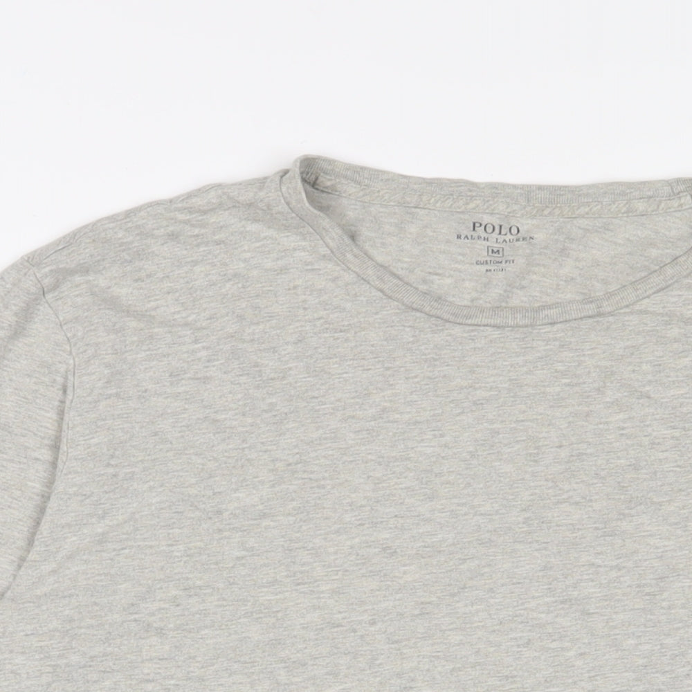 Ralph Lauren Mens Grey Cotton T-Shirt Size M Crew Neck