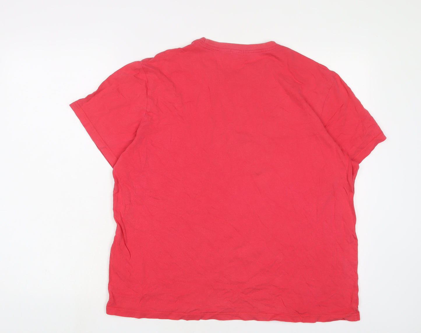 Paul Smith Mens Red Cotton T-Shirt Size XL Crew Neck